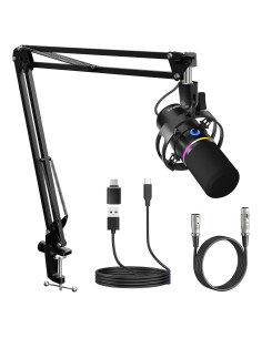 Micrófono Dinámico USB/XLR Socodox WM8 con Brazo Articulado