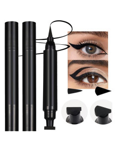 Set de Delineador de Ojos Negro con Sello Cat Eye 2 Pcs