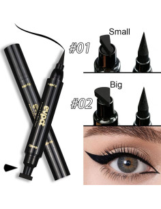Set de Delineador de Ojos Negro con Sello Cat Eye 2 Pcs 2