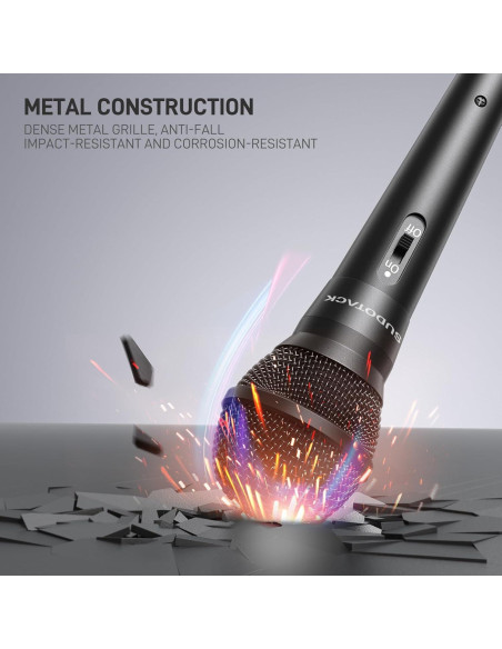 Micrófono de Karaoke SUDOTACK K03 con Cable de 3m y ON/OFF Micrófono de Karaoke SUDOTACK K03 con Cable de 3m y ON/OFF