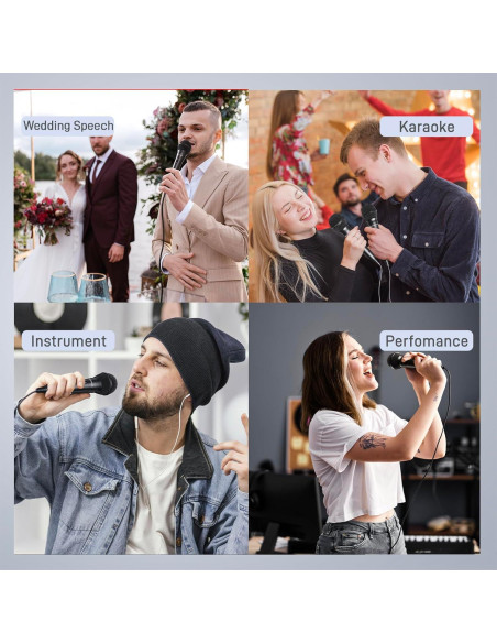 Micrófono de Karaoke SUDOTACK K03 con Cable de 3m y ON/OFF Micrófono de Karaoke SUDOTACK K03 con Cable de 3m y ON/OFF