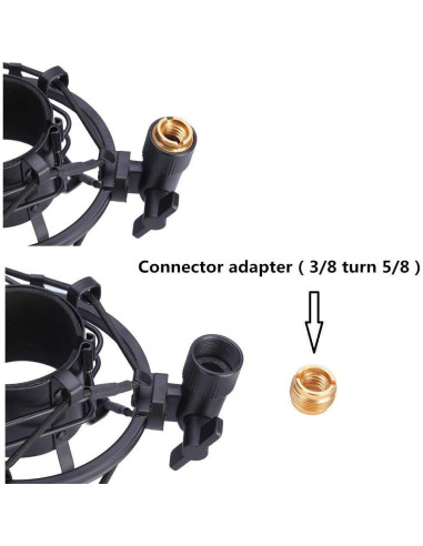 Soporte de choque y filtro anti-pop para micrófono 46-51mm