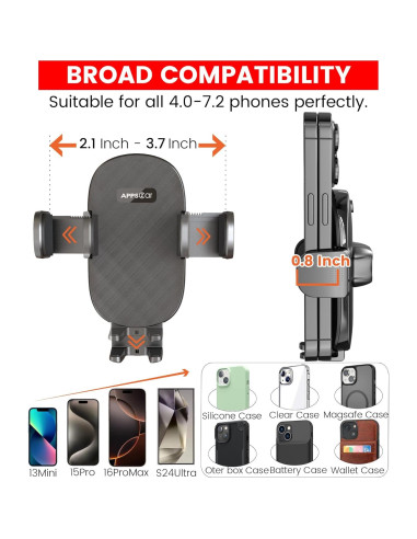 Soporte para Teléfono de Coche Wiiki-Tech H9-Y1B Ajustable