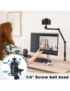 Soporte de cámara ajustable Jubor para escritorio 30.9" 2