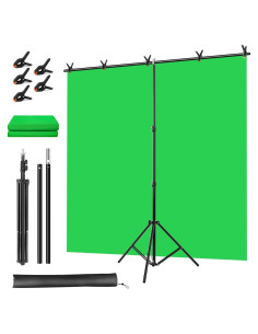 Kit de Fondo Verde Aiuca 1.52x1.98m con Soporte y Abrazaderas