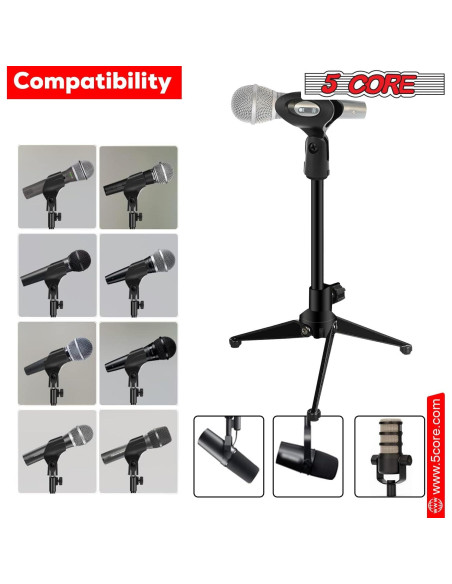 Soporte de Micrófono de Escritorio 5 Core Ajustable 19-30 cm