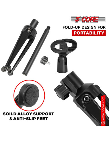 Soporte de Micrófono de Escritorio 5 Core Ajustable 19-30 cm