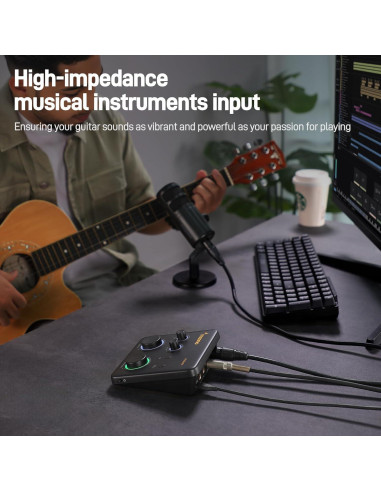 Interfaz de Audio USB MAONO PS22 Lite 24-bit/192kHz XLR