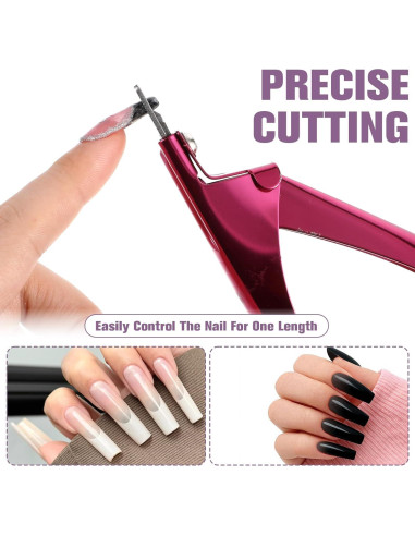 Cortador de Uñas Acrílicas LIQWEI con Medidor y Imanes