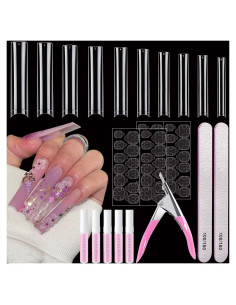 Kit de Uñas Acrílicas AITRAI 500 Piezas Cuadradas con Pegamento