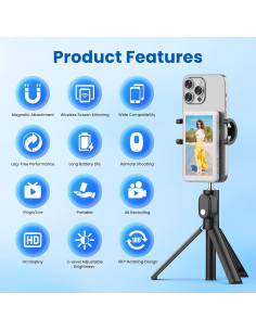 Monitor de Selfie Vlog LUCKSKY 4K 30fps con Control Remoto 2