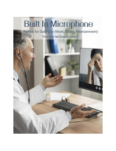 Auriculares USB con micrófono SOLMIMI 2m para PC y PS4/PS5 2