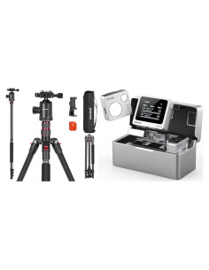 Trípode de Cámara Neewer 197cm con Soporte para Teléfono y Control Remoto