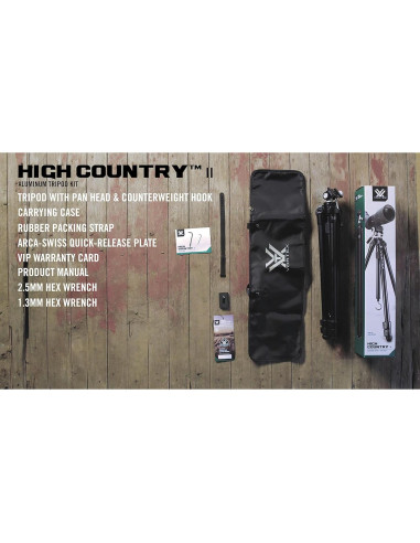 Trípode High Country II Vortex Optics Aluminio 10 kg