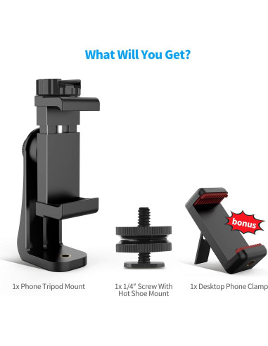 Adaptador de Montaje Dual para Trípode Owine - Soporte Universal para Smartphones