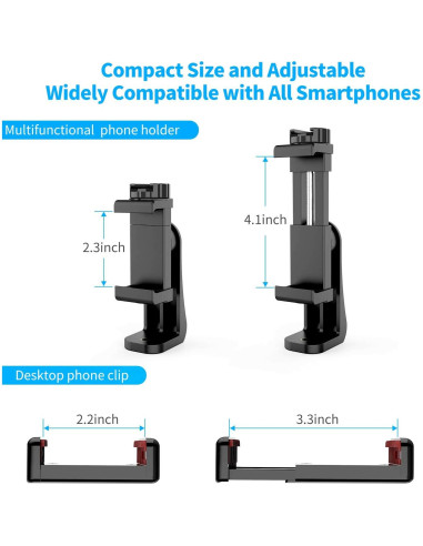 Adaptador de Montaje Dual para Trípode Owine - Soporte Universal para Smartphones