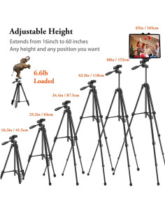 Soporte de Trípode Peastrex para iPad y Smartphone 152 cm 2