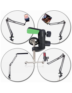 Abrazadera de Montaje en Mesa LILANZo 2-en-1 para Micrófono 2