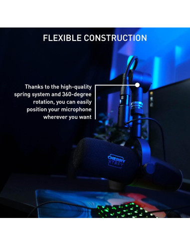 Brazo de Micrófono CHERRY XTRFY Ngale Aluminio Negro