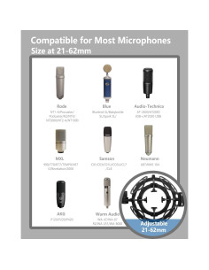 Soporte de micrófono antivibración SUNNTOK con filtro anti-pop 2