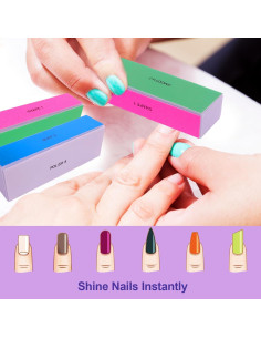 Bloques de Pulido de Uñas HomeyEra - 4 Piezas, 4 Vías 2