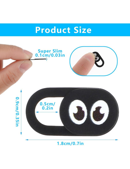 Cubierta de Webcam Deslizante AOZUO 8PCS Protección Privacidad