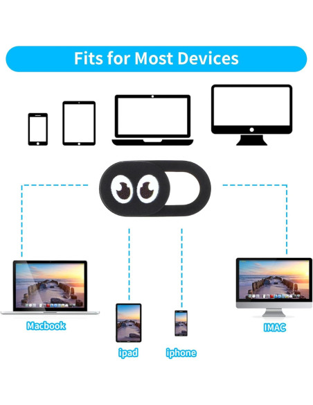 Cubierta de Webcam Deslizante AOZUO 8PCS Protección Privacidad