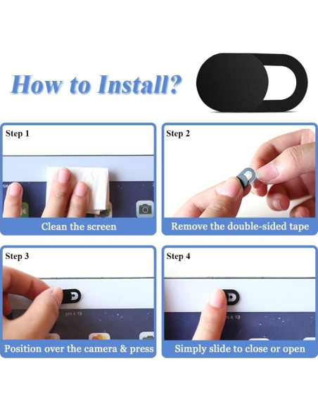 Mesee 50 Piezas Cubierta Deslizante Webcam Ultra Delgado