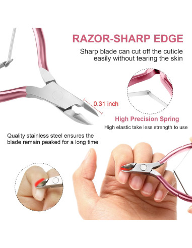 Kit de Cortadores de Uñas Acrílicas Mudder 4 en 1 Acero Inoxidable