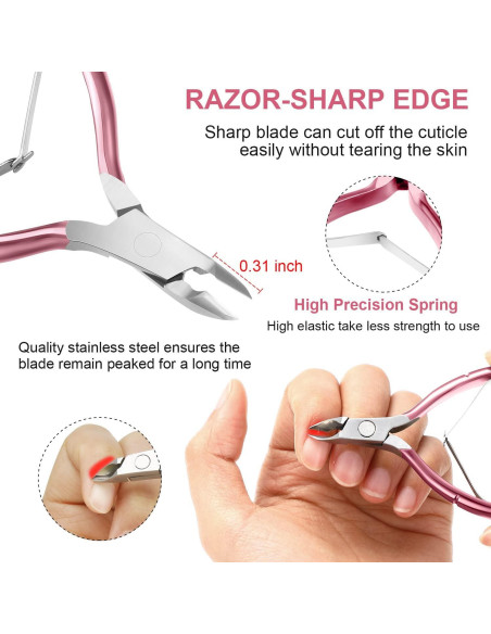 Kit de Cortadores de Uñas Acrílicas Mudder 4 en 1 Acero Inoxidable