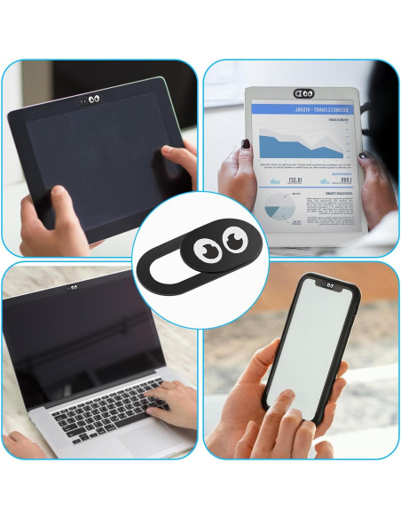 Cubierta de Webcam Deslizante AOZUO 8PCS Protección Privacidad