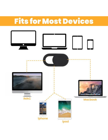 24 Pcs Cubierta de Webcam HJZHII Ultra Fina 1.8x0.9cm