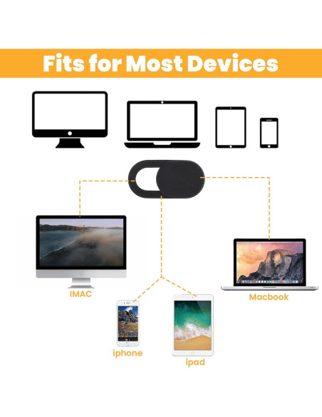 24 Pcs Cubierta de Webcam HJZHII Ultra Fina 1.8x0.9cm