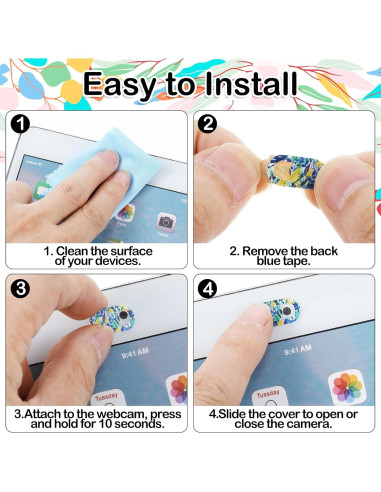 10 Pcs Cubierta de Cámara para Laptop Qianyu Ultra Delgado