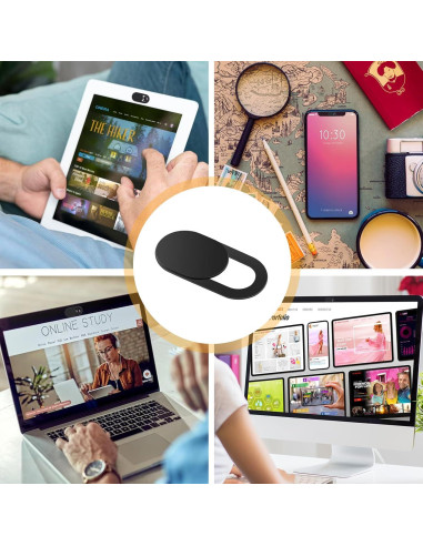 24 Pcs Cubierta de Webcam HJZHII Ultra Fina 1.8x0.9cm