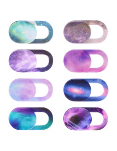 Cobee 8PCS Cubierta Deslizante de Cámara para Laptop Cielo Estrellado