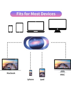 Cobee 8PCS Cubierta Deslizante de Cámara para Laptop Cielo Estrellado 2
