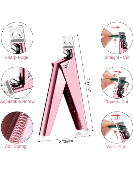 Kit de Cortadores de Uñas Acrílicas Mudder 4 en 1 Acero Inoxidable