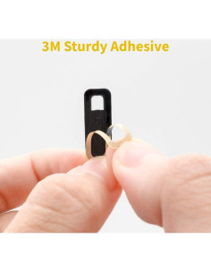 Cubierta Deslizante para Webcam SenseAGE - 3 Piezas, Negro 2