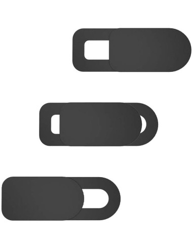 Cubierta Deslizante para Webcam SenseAGE - 3 Piezas, Negro