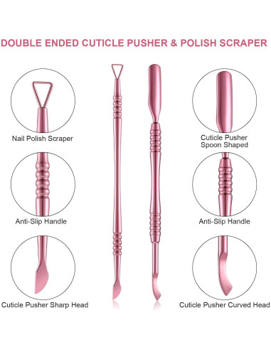 Kit de Cortadores de Uñas Acrílicas Mudder 4 en 1 Acero Inoxidable