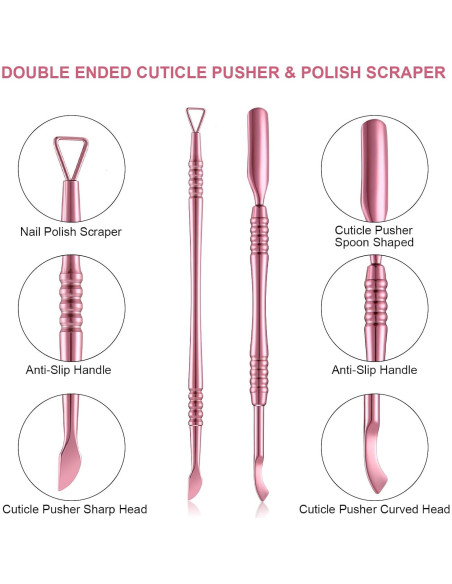 Kit de Cortadores de Uñas Acrílicas Mudder 4 en 1 Acero Inoxidable