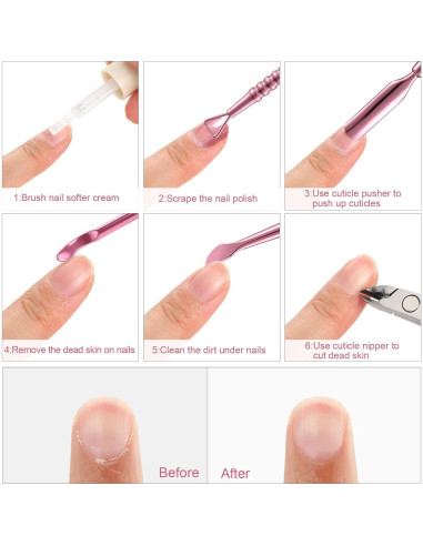 Kit de Cortadores de Uñas Acrílicas Mudder 4 en 1 Acero Inoxidable