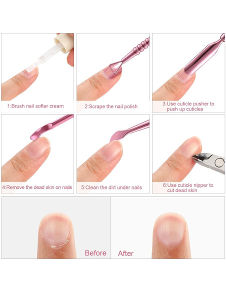 Kit de Cortadores de Uñas Acrílicas Mudder 4 en 1 Acero Inoxidable