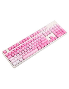Conjunto de Teclas YMDK 104 PBT Doble Inyección Rosa Brillante