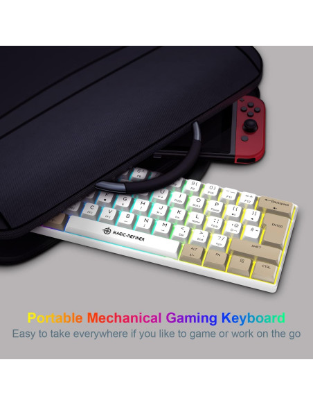 Teclado Mecánico Compacto LexonElec 60% RGB PBT 62 Teclas Teclado Mecánico Compacto LexonElec 60% RGB PBT 62 Teclas