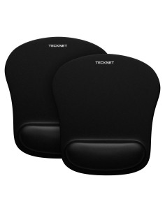 Alfombrilla de Ratón Ergonómica TECKNET 2 Paquete Negro