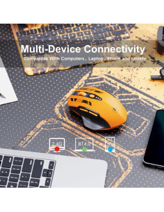 Ratón Inalámbrico Ergonómico Uineer U6 Bluetooth 5.0 Recargable 2