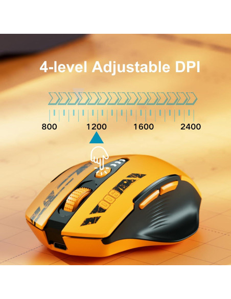 Ratón Inalámbrico Ergonómico Uineer U6 Bluetooth 5.0 Recargable