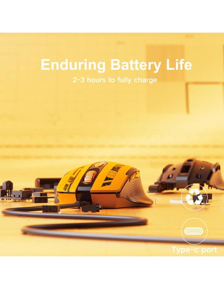 Ratón Inalámbrico Ergonómico Uineer U6 Bluetooth 5.0 Recargable